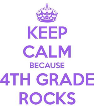 Keep Calm Because 4th Grade Rocks  